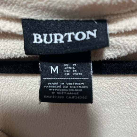 Burton Women's Tan Cream Teddy Jacket Womens Med EUC Sherpa - Picture 7 of 11